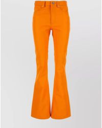 JW Anderson - Flared Leather Pant With Belt Loops - Lyst