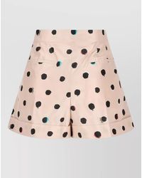 Fendi - Silk Falena Dots Printed Flared Tailored Shorts - Lyst