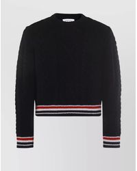 Thom Browne - Cable-Knit Wool Sweater - Lyst