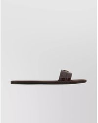 Prada - Sandals Leather Embellishment Flat Sole Toe Post - Lyst