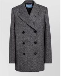 Prada - Tailored Jacket Double Breasted Back Vent - Lyst