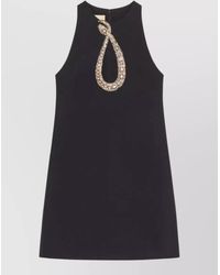 Valentino Garavani - Rhinestone Snake Embroidery Crepe Couture Dress - Lyst