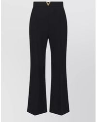 Valentino - Virgin Wool High-Rise Cropped Flared Tailored Trousers - Lyst