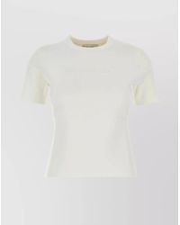 Max Mara - Ribbed Crew Neck Short Sleeve Top - Lyst