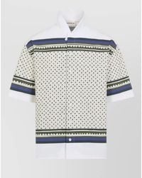 Mordecai - Geometric Bandana Cotton Bowling Shirt - Lyst