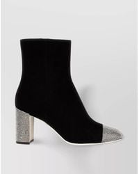 Rene Caovilla - Leather Satin Ankle Boots - Lyst