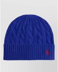 Ralph Lauren - Cable Knit Beanie Hat Ribbed Cuff - Lyst