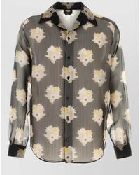 Fendi - Shirt Floral Pattern Long Sleeves Sheer - Lyst