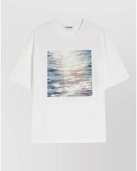 Jil Sander - Logo-Print Cotton Crew-Neck T-Shirt - Lyst