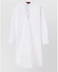 Gucci - Cotton Poplin Knee-Length Dress - Lyst