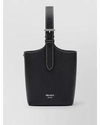 Prada - Bucket Bag Adjustable Strap Contrast Stitching - Lyst