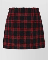Pinko - Checked Wrap Mini Skirt - Lyst