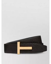 Tom Ford - T Buckle Belt Textured Leather Design - Lyst