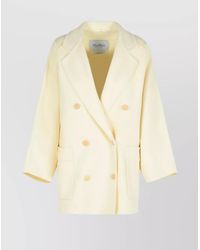Max Mara - 'Cropped Teddy' Wool Blend Coat - Lyst