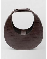 STAUD - Crocodile Effect Structured Shoulder Bag Top Handle - Lyst