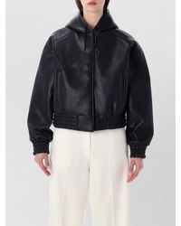 Frankie Shop - Jackson Hooded Eco Leather Bomber Jacket - Lyst