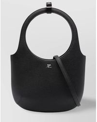 Courreges - Textured Shoulder Bag Adjustable Strap - Lyst