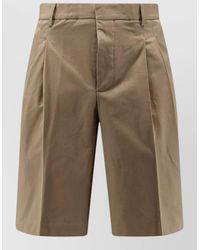 Ami Paris - Virgin Wool Pleated Tailored Shorts - Lyst