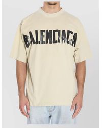 Balenciaga - Graphic Print Crew Neck T-Shirt - Lyst