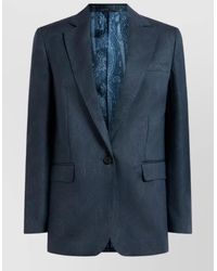 Etro - Single Breasted Jacket Notch Lapels - Lyst