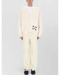 Off-White c/o Virgil Abloh - Arrow Knit Cardigan Ribbed Cuffs Hem - Lyst