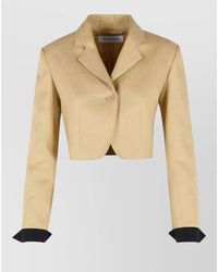 Max Mara - Buono Diagonal Cropped Jacket Linen Tailoring - Lyst