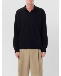 Roberto Collina - Long Sleeve Polo Cotton Knit Sweater - Lyst