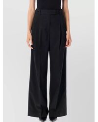 By Malene Birger - Pleated High-Rise Wide-Leg Trousers - Lyst
