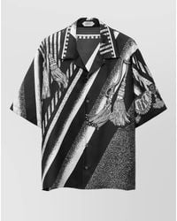 Versace - Printed Silk Short-Sleeve Shirt - Lyst