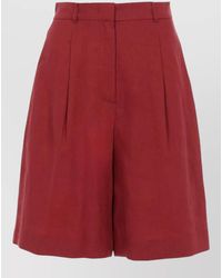 Max Mara - Linen Wide-Leg Shorts - Lyst