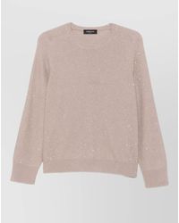 Fabiana Filippi - Wool Silk Cashmere Alpaca Sequin-Embellished Crewneck Sweater - Lyst