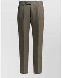 ZEGNA - Tailored Trousers Pleated Front Belt Loops Pockets - Lyst