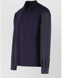 Maison Margiela - Striped Cotton Shirt Contrast Sleeves Collar - Lyst