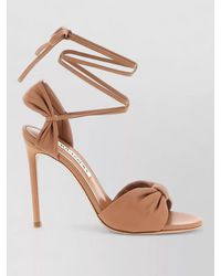 Aquazzura - Carina Sandals Open Toe Stiletto Heel Bow - Lyst