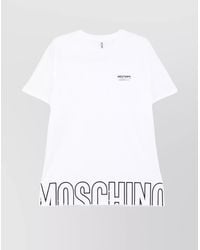 Moschino - Cotton Logo Print Short Sleeve T-Shirt - Lyst