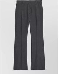 Jil Sander - Fil-À-Fil Pleated Flared Trousers - Lyst