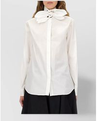 Moschino - Cotton Poplin Jacquard Shirt - Lyst