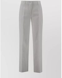 P.A.R.O.S.H. - Straight Leg Trousers With Back And Side Pockets - Lyst