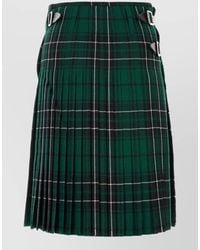 JW Anderson - Wool Skirt Pleated Plaid Buckle Straps - Lyst