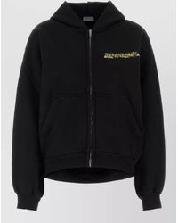 Balenciaga - Oversize Hooded Cotton Sweatshirt Kangaroo Pockets - Lyst