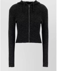 Our Legacy - Alpaca Blend Cropped Hooded Knit Sweatshirt - Lyst