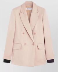 Max Mara - Longline Tailored Jacket Notched Lapels Buttons - Lyst