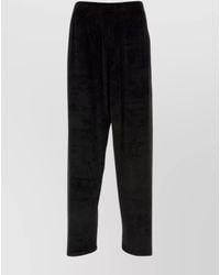 Balenciaga - Baggy Velvet Trousers With Wide-Leg Cut - Lyst
