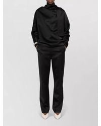 TOTEME - Draped Cowl Neck Long Sleeve Blouse - Lyst