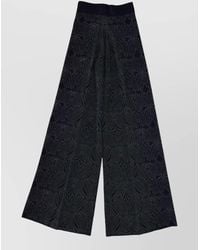 Circus Hotel - High Waist Textured Fabric Wide Leg Pants - Lyst