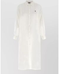 Polo Ralph Lauren - Long Sleeve Boyfriend Shirt Maxi Dress - Lyst