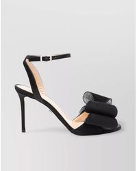 Mach & Mach - Satin Crystal Embellished Bow Ankle Strap Pumps - Lyst