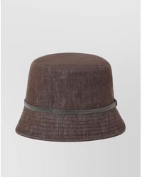 Brunello Cucinelli - Cotton Bucket Hat Contrast Band - Lyst