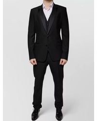Dolce & Gabbana - Virgin Wool Tuxedo Single Breasted Jacket Trousers - Lyst