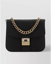 Maison Margiela - New Lock Square Leather Shoulder Bag - Lyst